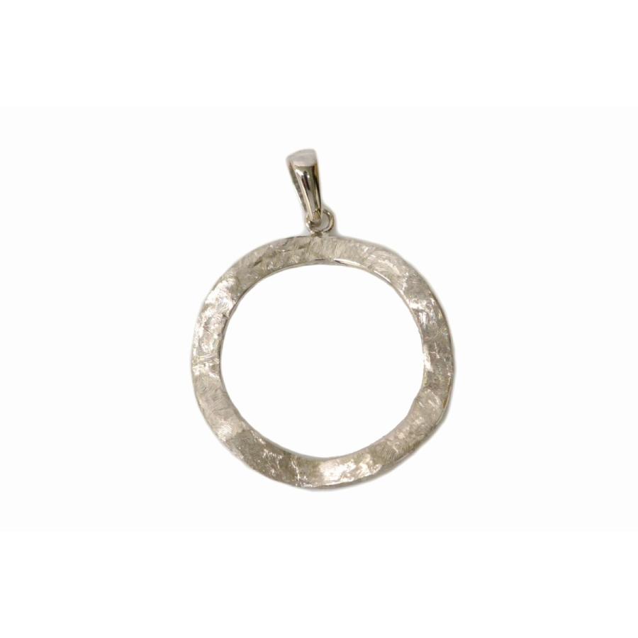 本物 ラウンド 丸型 750 WG K18 ペンダントトップ ペントップ  