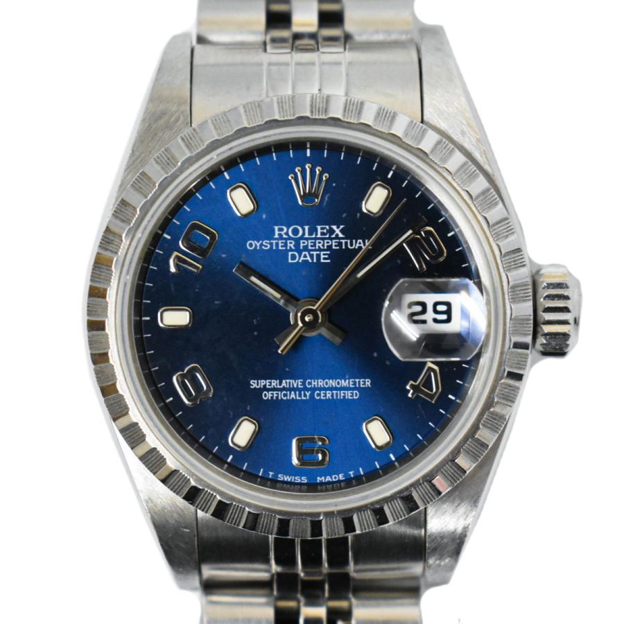 本物 ロレックス Rolex オイスターパーペチュアル デイト 腕時計 U番 1997年 At 自動巻 ホワイトゴールド ネイビー文字盤 レディース 中古 株式会社hirakoba 通販 Yahoo ショッピング