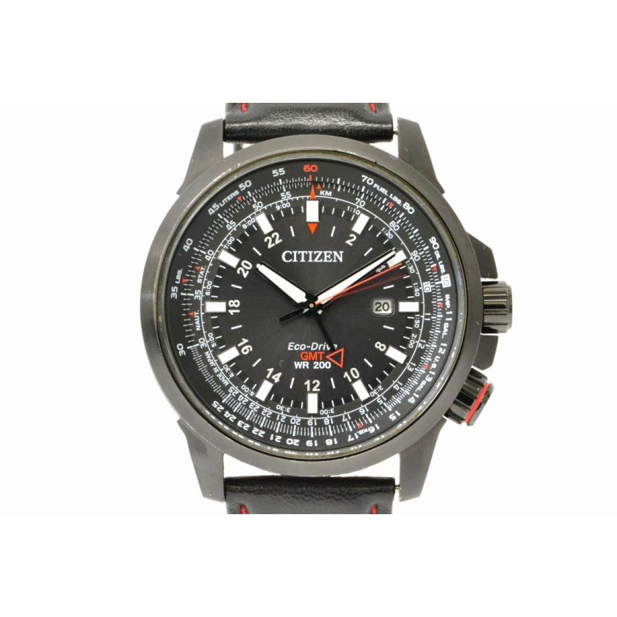 本物 CITIZEN シチズン B877-R005669 エコドライブ GMT 腕時計 QZ 