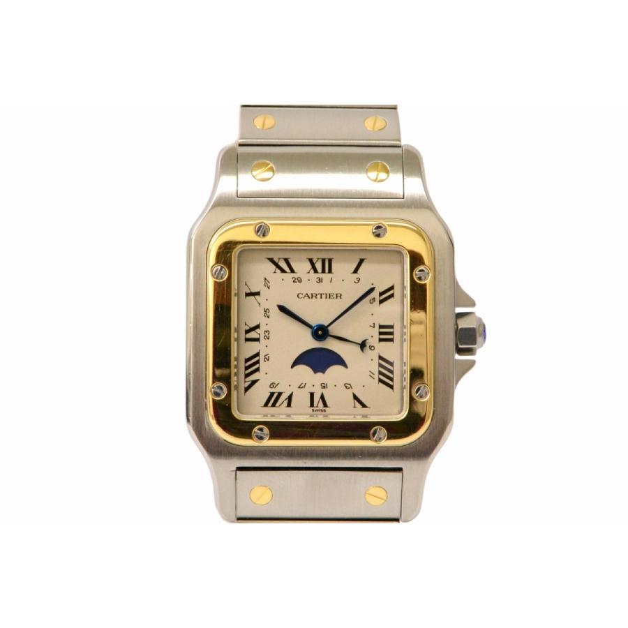 本物 Cartier カルティエ サントスガルベ ムーンフェイズ スクエア型 腕時計 Qz 電池式 イエローゴールド ホワイト文字盤 白 レディース 中古 株式会社hirakoba 通販 Yahoo ショッピング