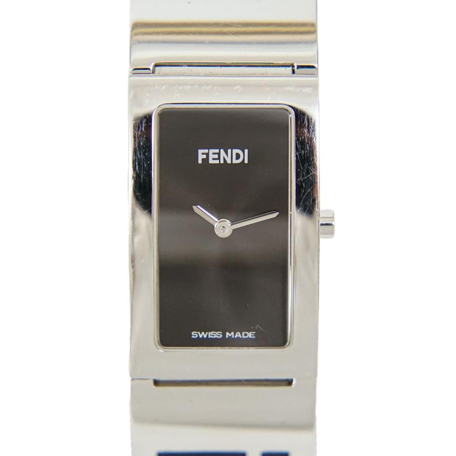 本物 フェンディ FENDI バングルウォッチ 腕時計 QZ クオーツ 電池式 