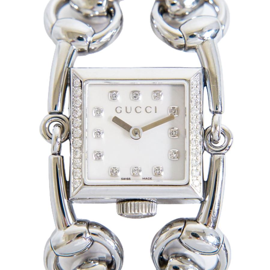本物 グッチ GUCCI シニョーリア ホースビット ダイヤモンド 12P 