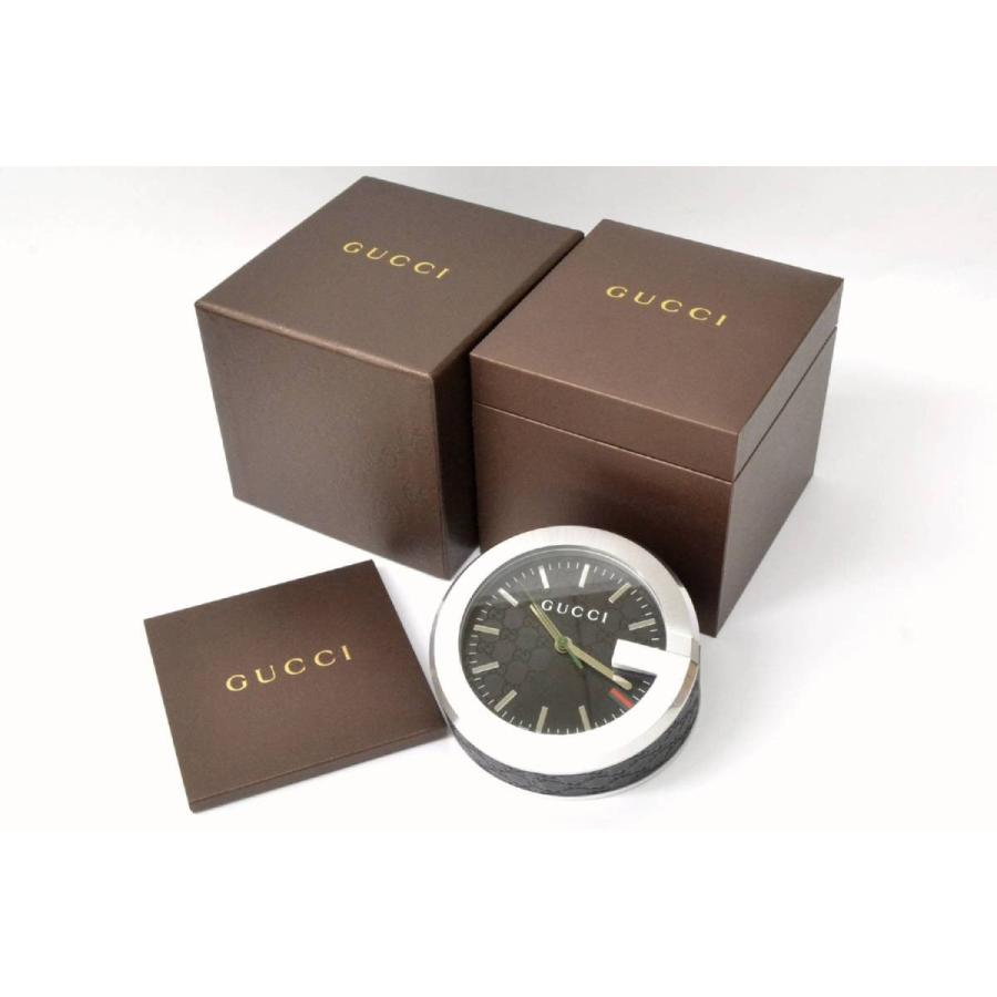 本物 GUCCI グッチ 210 Gラウンド テーブルクロック 置時計 QZ 