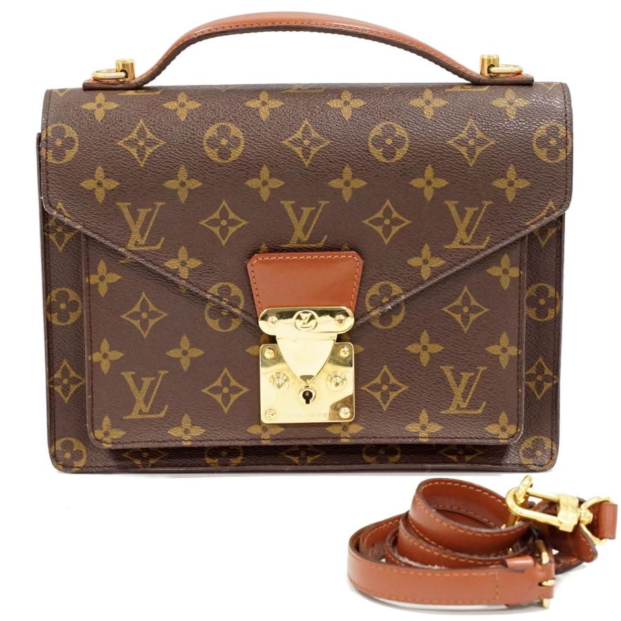 本物 ルイヴィトン LOUIS VUITTON LV モンソー ヴィンテージ 