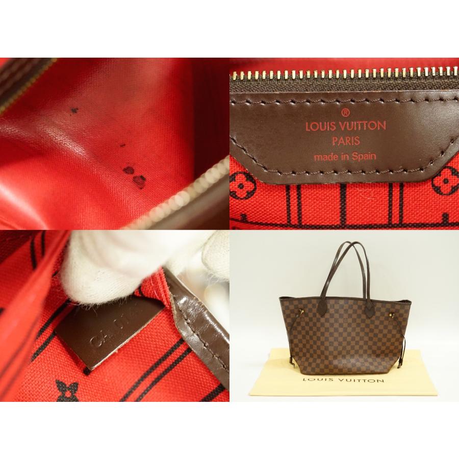 本物 ルイヴィトン LV LOUIS VUITTON ネヴァーフル MM ダミエ エベヌ