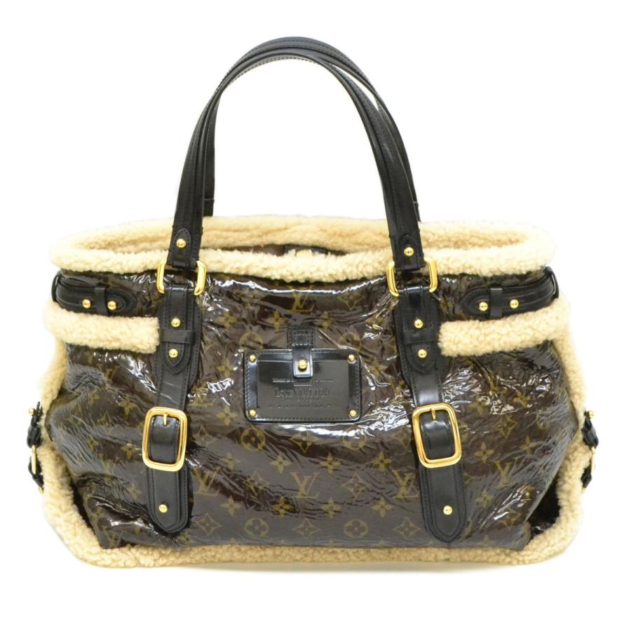 日本全国送料無料 本物 Lv Louis Vuitton ルイヴィトン M サンダー モノグラム シアリング ハンドバッグ ムートン レザー マロン 茶色 ゴールド金具 中古 人気ブランドを Kpiss Fm