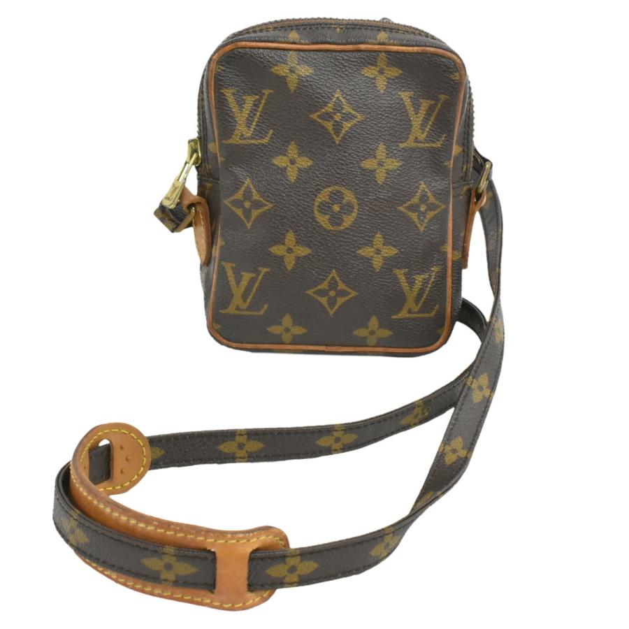 本物 ルイヴィトン LOUIS VUITTON LV ミニ ダヌーブ モノグラム ショルダーバッグ ポシェット ブラウン M45268 中古