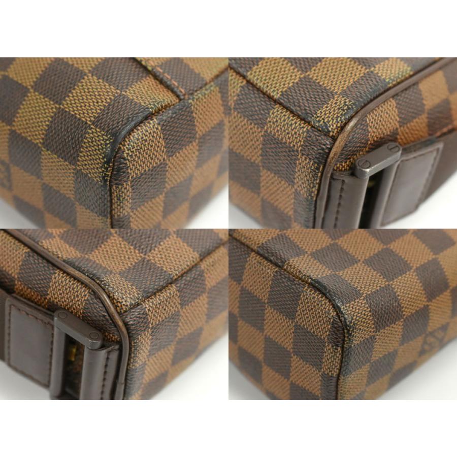 本物 ルイヴィトン LOUIS VUITTON LV オラフ PM ダミエ エベヌ ショルダーバッグ ポシェット ブラウン N41442 中古