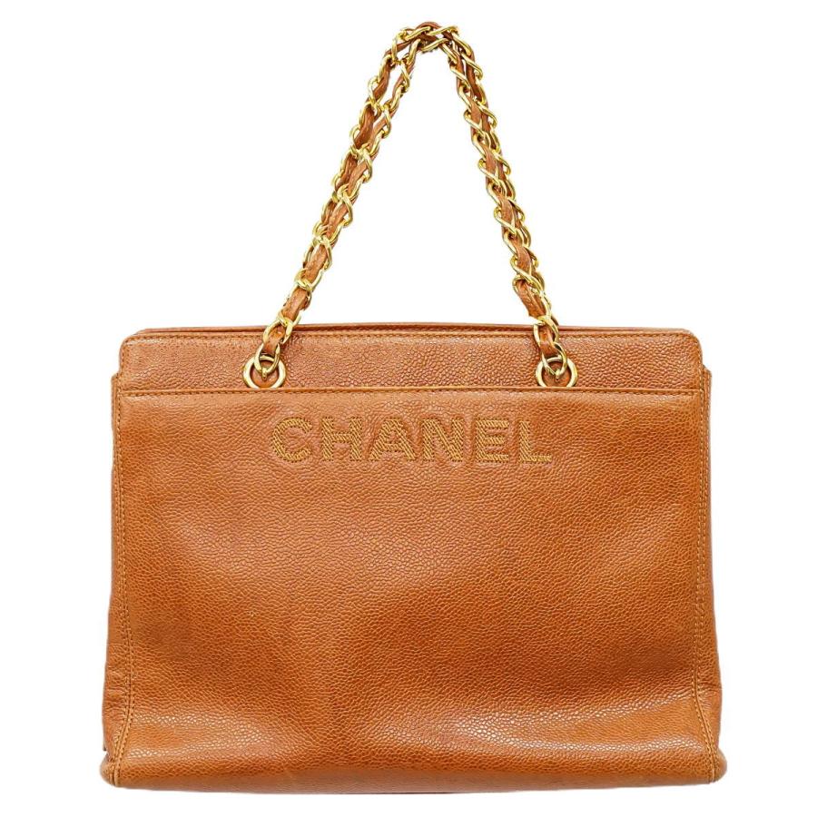 本物 シャネル CHANEL ロゴ ヴィンテージ チェーン ショルダーバッグ 