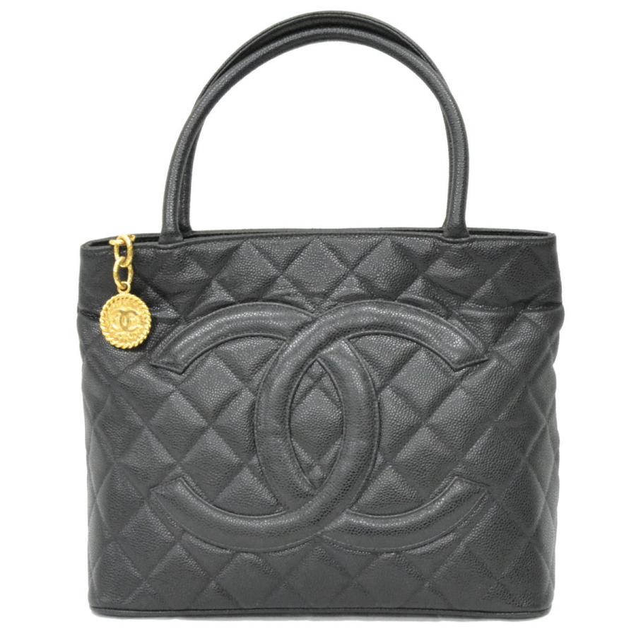 本物 シャネル CHANEL ココマーク 復刻トート キャビアスキン 