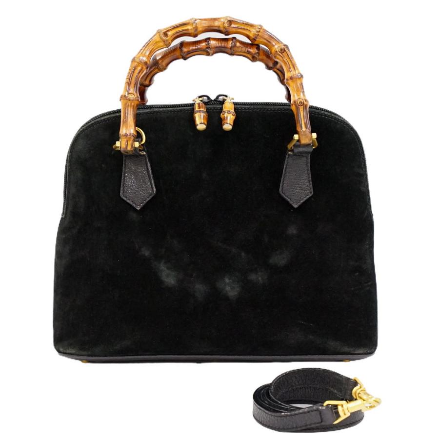 本物 グッチ GUCCI バンブー ヴィンテージ 2WAY ショルダーバッグ  