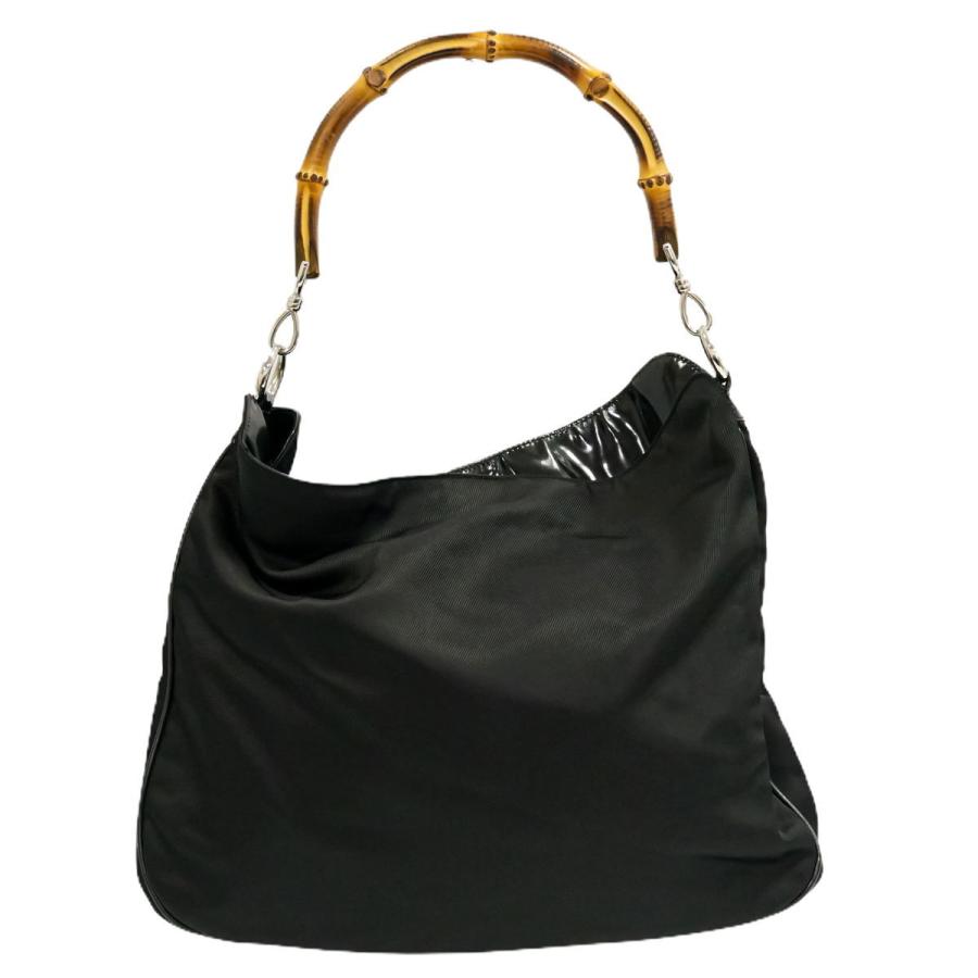本物 グッチ GUCCI バンブー ショルダーバッグ トートバッグ ナイロン