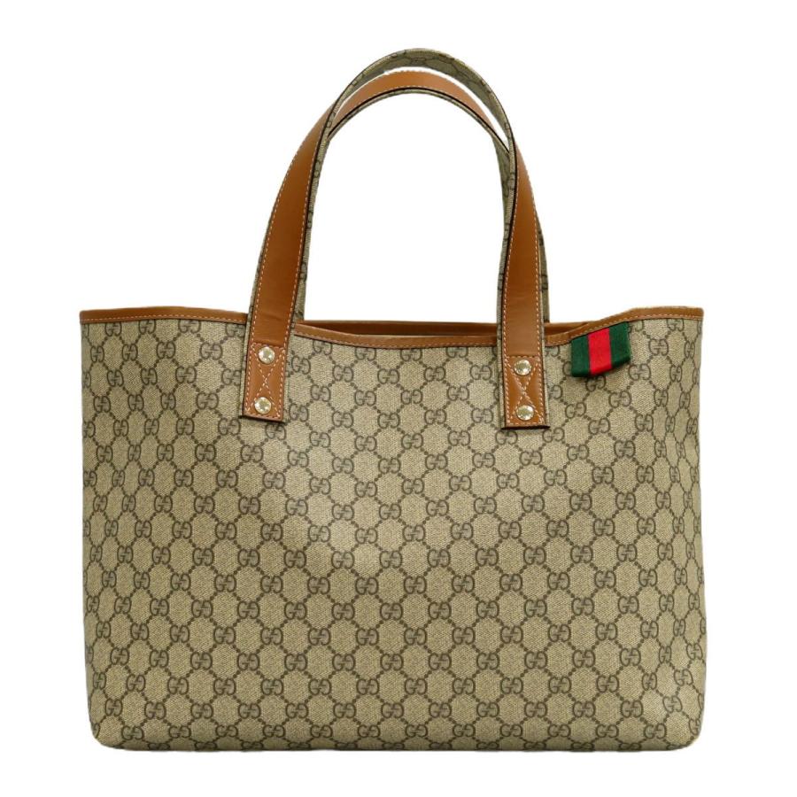本物 グッチ GUCCI GGスプリーム シェリーライン トートバッグ