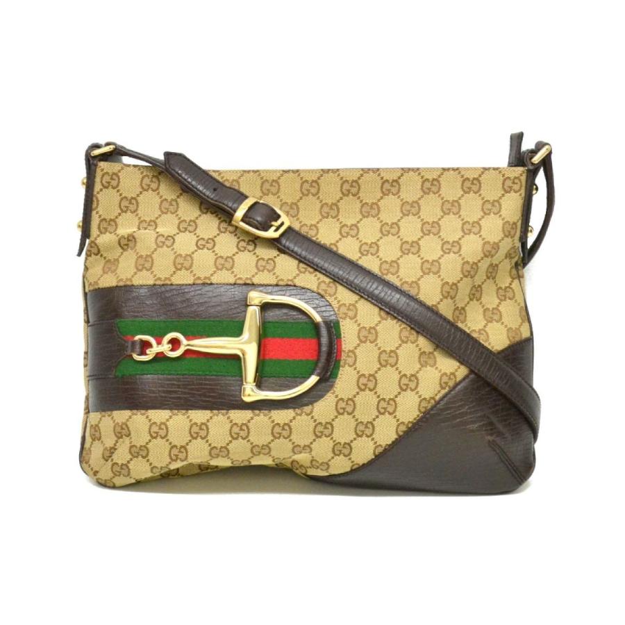 本物 GUCCI グッチ 141504 シェリーライン ホースビット GGキャンバス 斜め掛け ショルダーバッグ 布 ベージュ ブラウン 茶  ゴールド金具 中古 :2000671234100288:BRAND BOX - 通販 - Yahoo!ショッピング