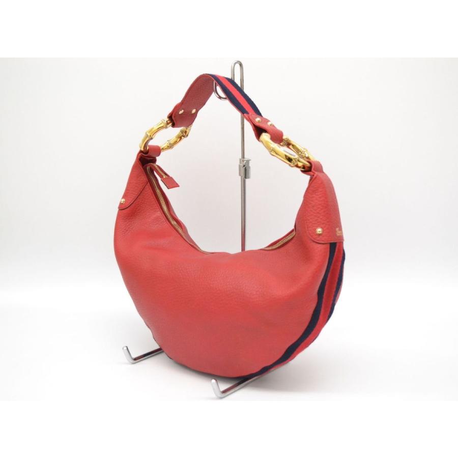 本物 GUCCI グッチ 131036 シェリーライン ウェビングライン バンブー  