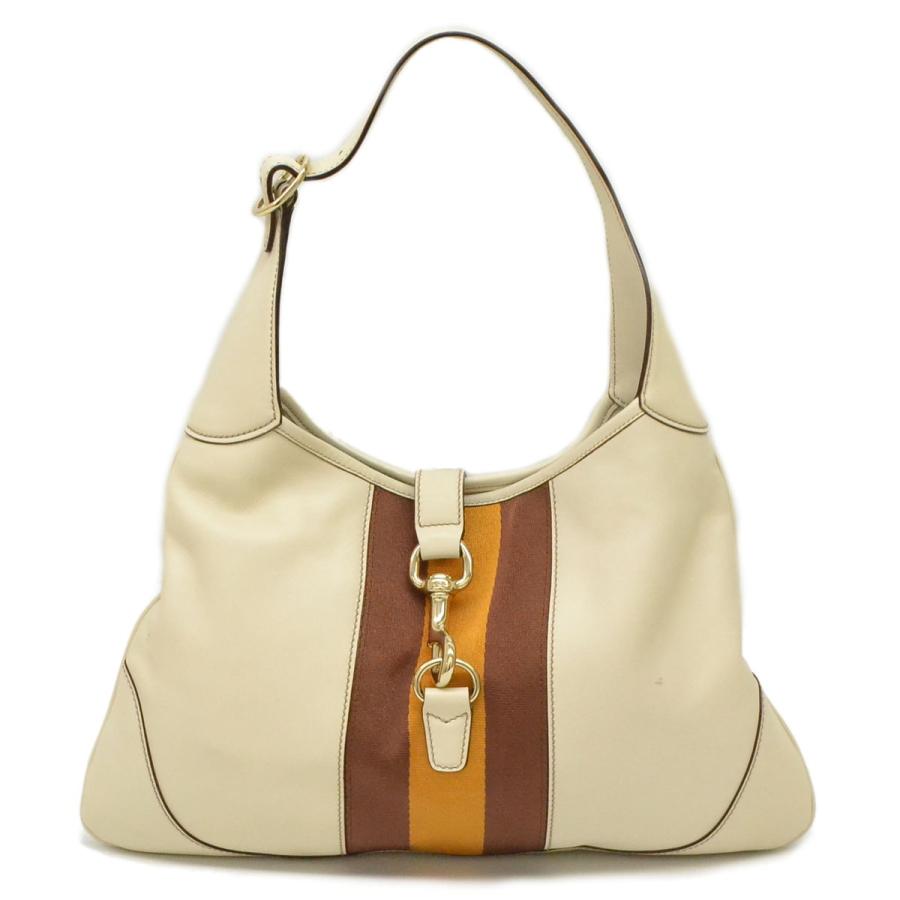 本物 GUCCI グッチ 153029 ジャッキー シェリーライン ワンショルダー ショルダーバッグ レザー 革 ホワイト ブラウン 白 ゴールド金具  中古 :2000671234100640:BRAND BOX - 通販 - Yahoo!ショッピング