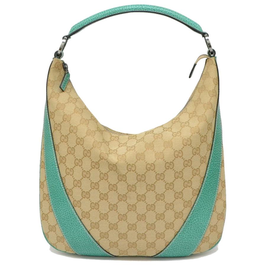 本物 Gucci グッチ Ggキャンバス ワンショルダー ショルダーバッグ ハンドバッグ ベージュ ライトグリーン 緑 中古 株式会社hirakoba 通販 Yahoo ショッピング
