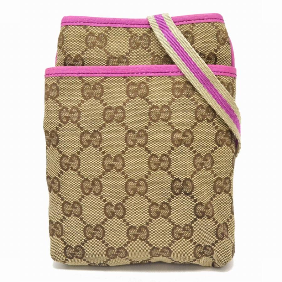 本物 GUCCI グッチ 141863 GGキャンバス 斜め掛け ショルダーバッグ サコッシュ ポシェット ベージュ ピンク シルバー金具 中古  :2000672234100084:BRAND BOX - 通販 - Yahoo!ショッピング