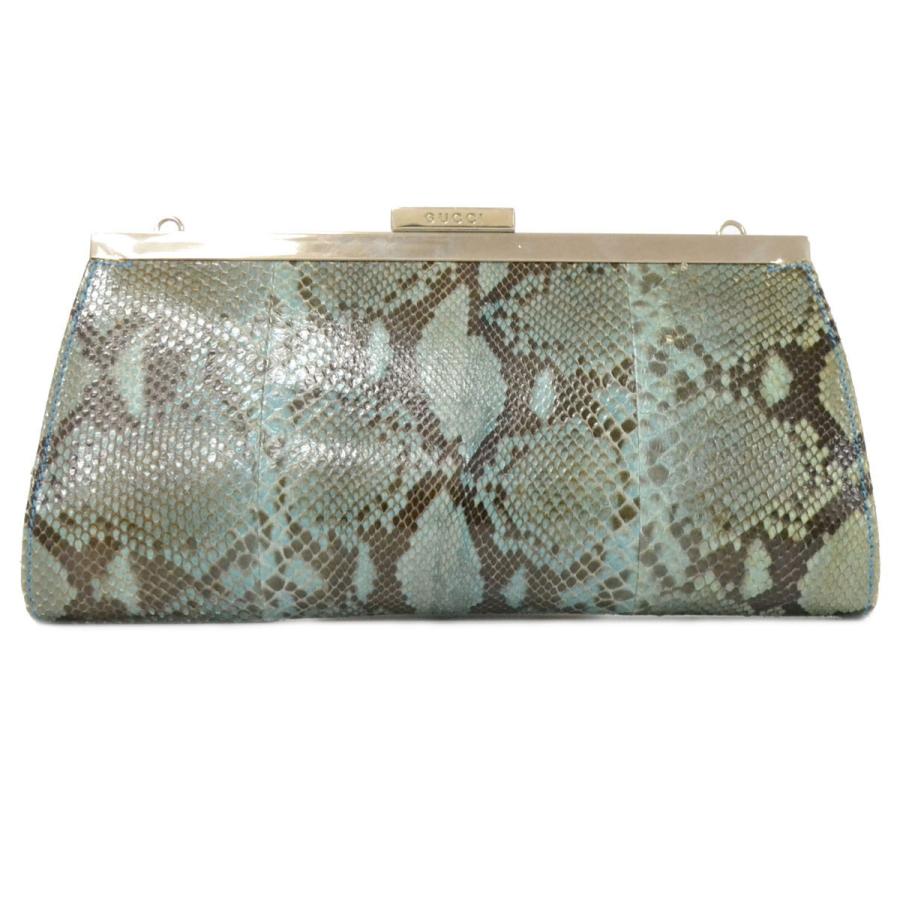 本物 グッチ GUCCI パイソン レザー クラッチバッグ セカンドバッグ 