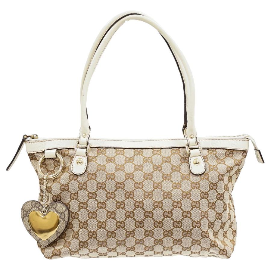 本物 グッチ GUCCI GGキャンバス ヴィンテージ ハート モチーフ トート  