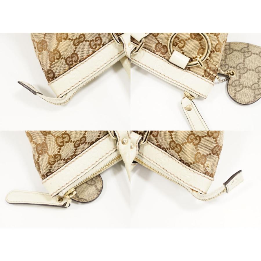 本物 グッチ GUCCI GGキャンバス ヴィンテージ ハート モチーフ トート  
