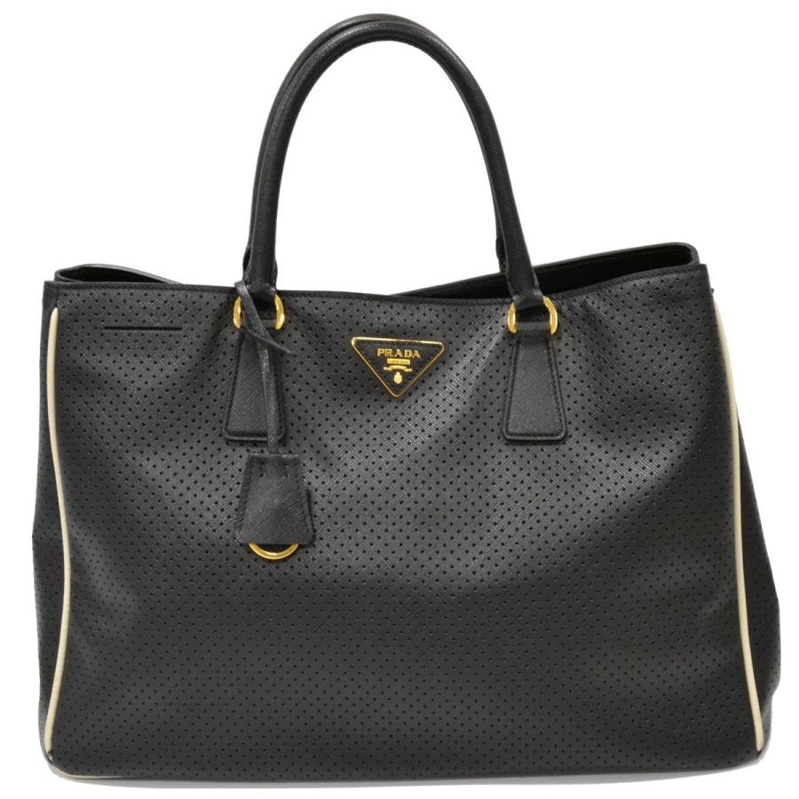 本物 プラダ PRADA サフィアーノ レザー パンチング ハンドバッグ 