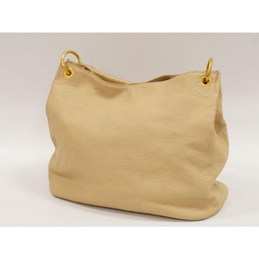 本物 プラダ PRADA ショルダーバッグ トートバッグ レザー ベージュ 本物 プラダ PRADA ショルダーバッグ トートバッグ レザー ベージュ