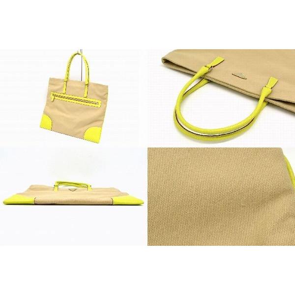 本物 PRADA プラダ BN0540 バイカラー ヴィンテージ トートバッグ 