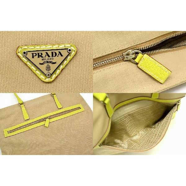 本物 PRADA プラダ BN0540 バイカラー ヴィンテージ トートバッグ 