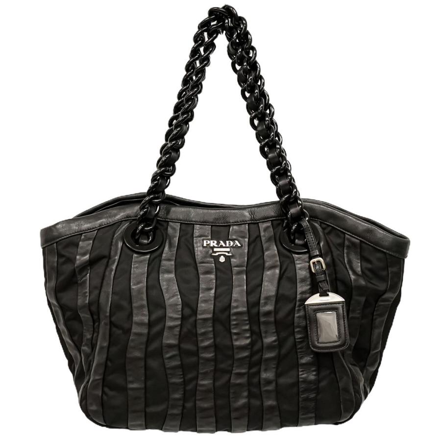 本物 プラダ PRADA プラチェーン ショルダーバッグ トートバッグ 