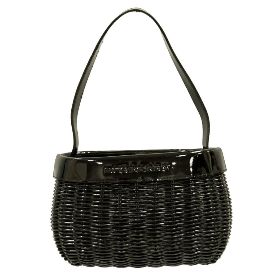 本物 バーバリー BURBERRY カゴバッグ ハンドバッグ ウィロー パテント