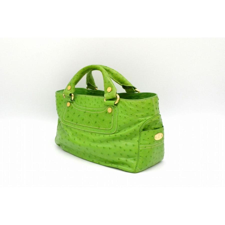本物 CELINE セリーヌ ブギーバッグ オーストリッチ レザー 