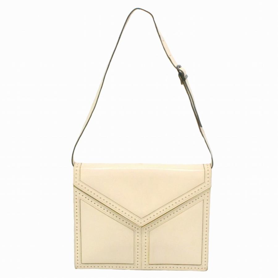 YSL ホワイトクラッチバッグ イブサンローランクラッチバッグオフホワイトレザー