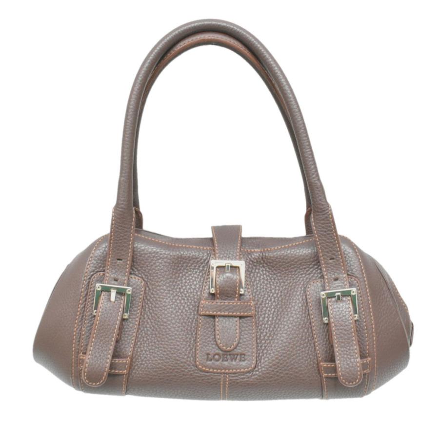 本物 ロエベ LOEWE センダ ハンドバッグ トートバッグ レザー ダーク 