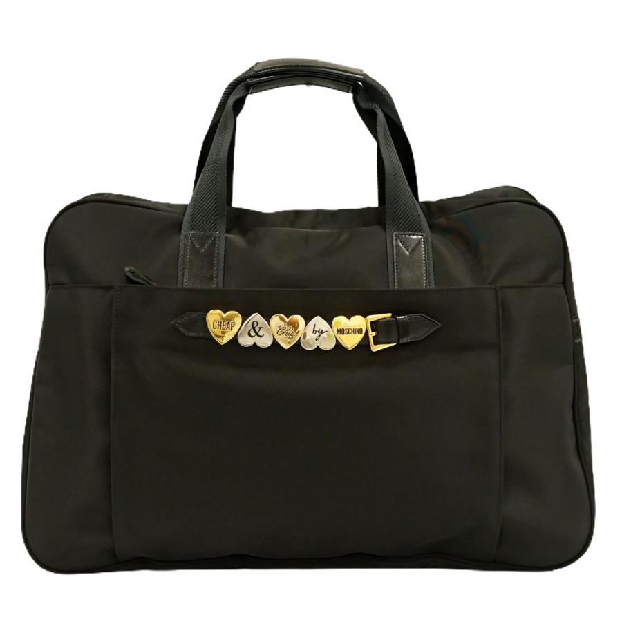 本物 モスキーノ MOSCHINO ハート チャーム ボストンバッグ