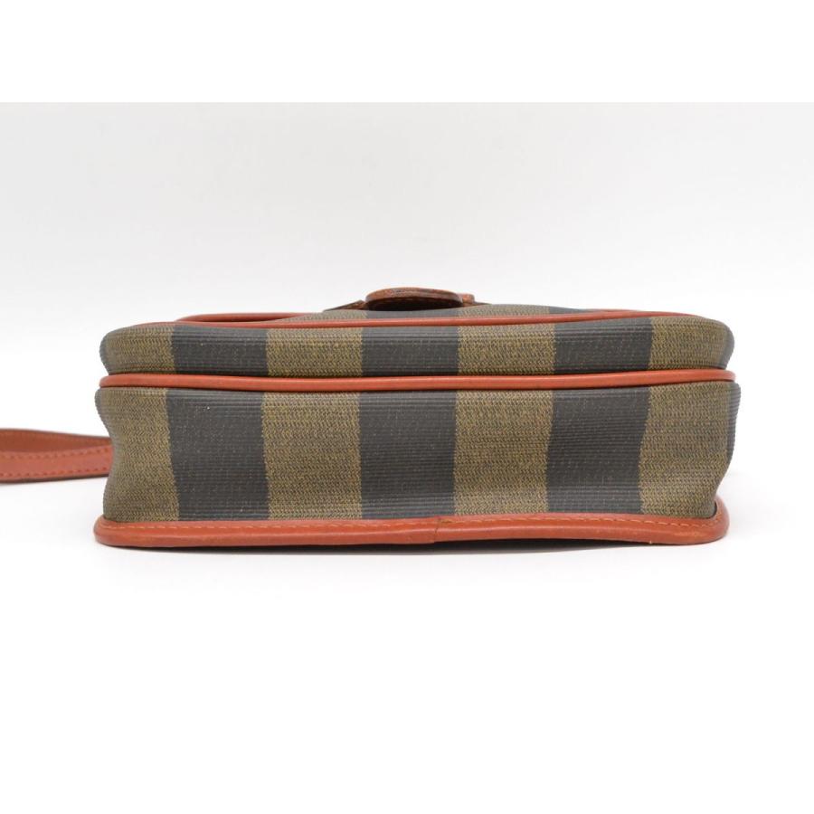 本物 FENDI フェンディ ペカン ストライプ 斜め掛け ショルダーバッグ 