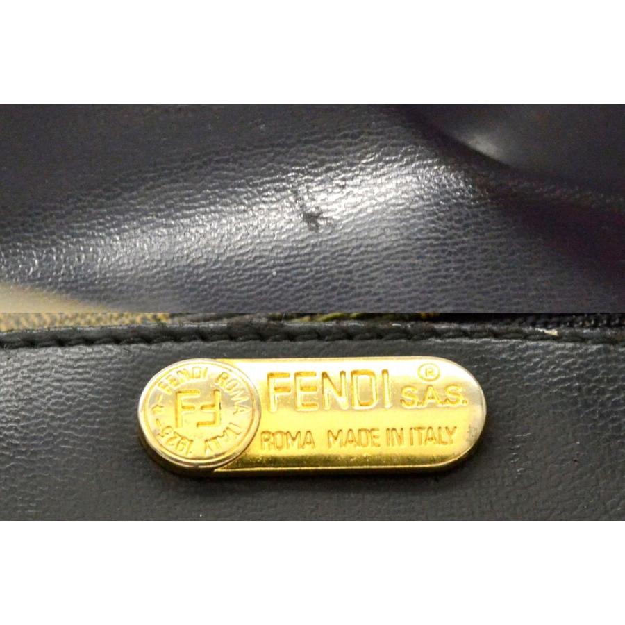本物 FENDI フェンディ ペカン柄 ストライプ ヴィンテージ クラッチ 