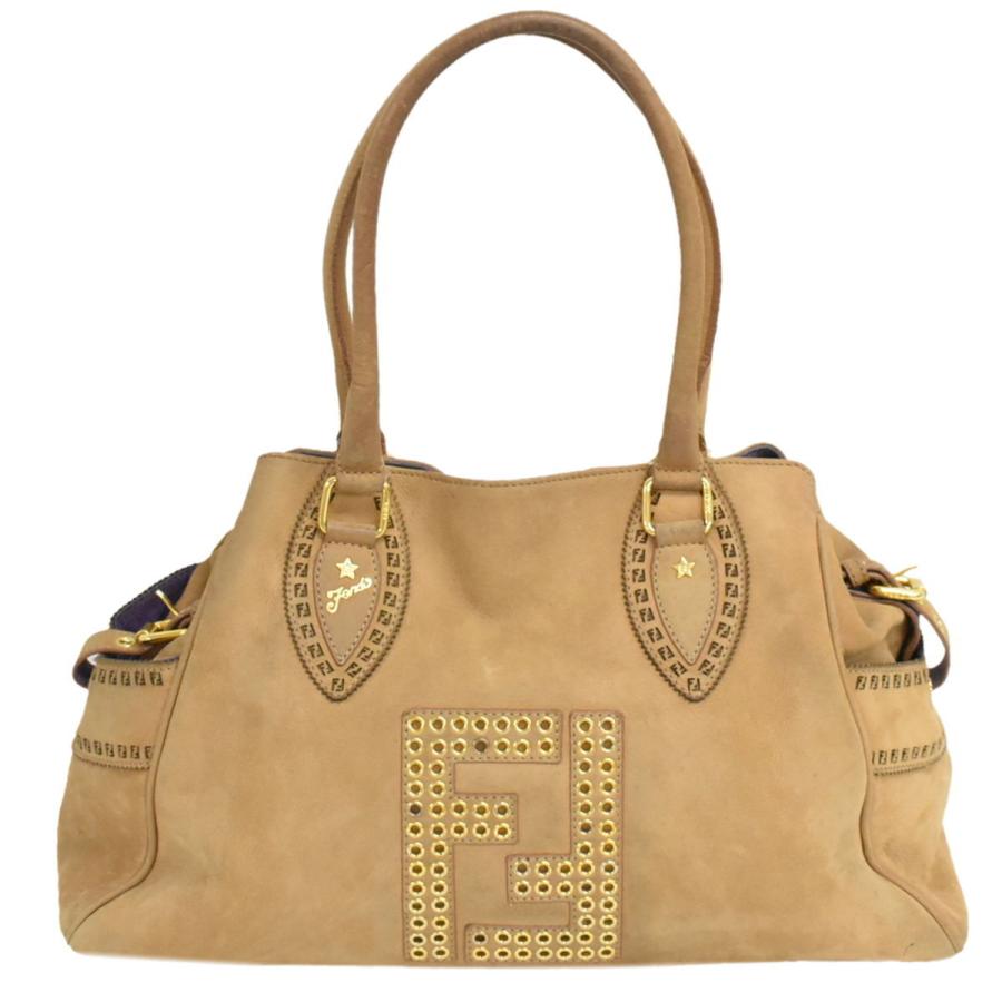 本物 フェンディ FENDI ショルダーバッグ トートバッグ ヌバック