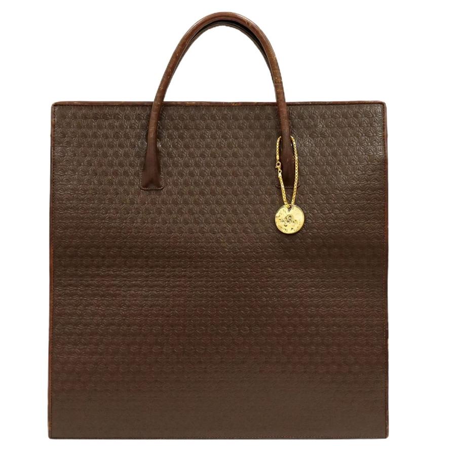 本物 エスカーダ ESCADA 花柄 トートバッグ ハンドバッグ レザー  