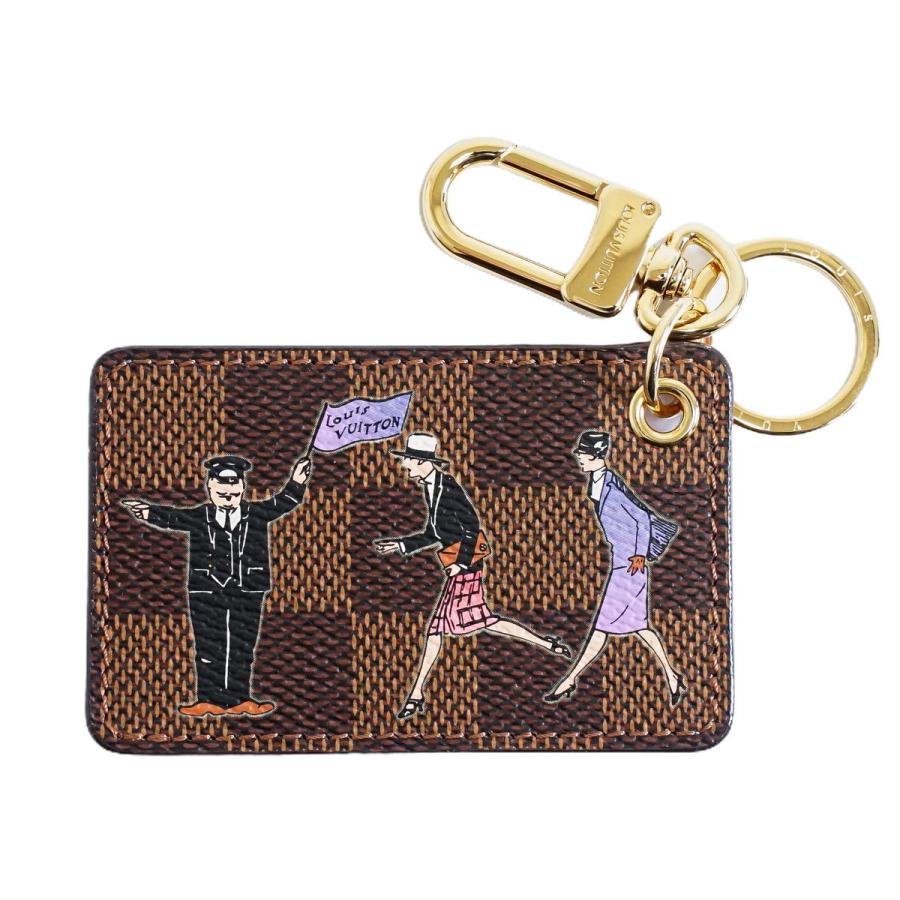 ルイヴィトン ダミエ ポルトクレ・イリュストレ キーホルダー