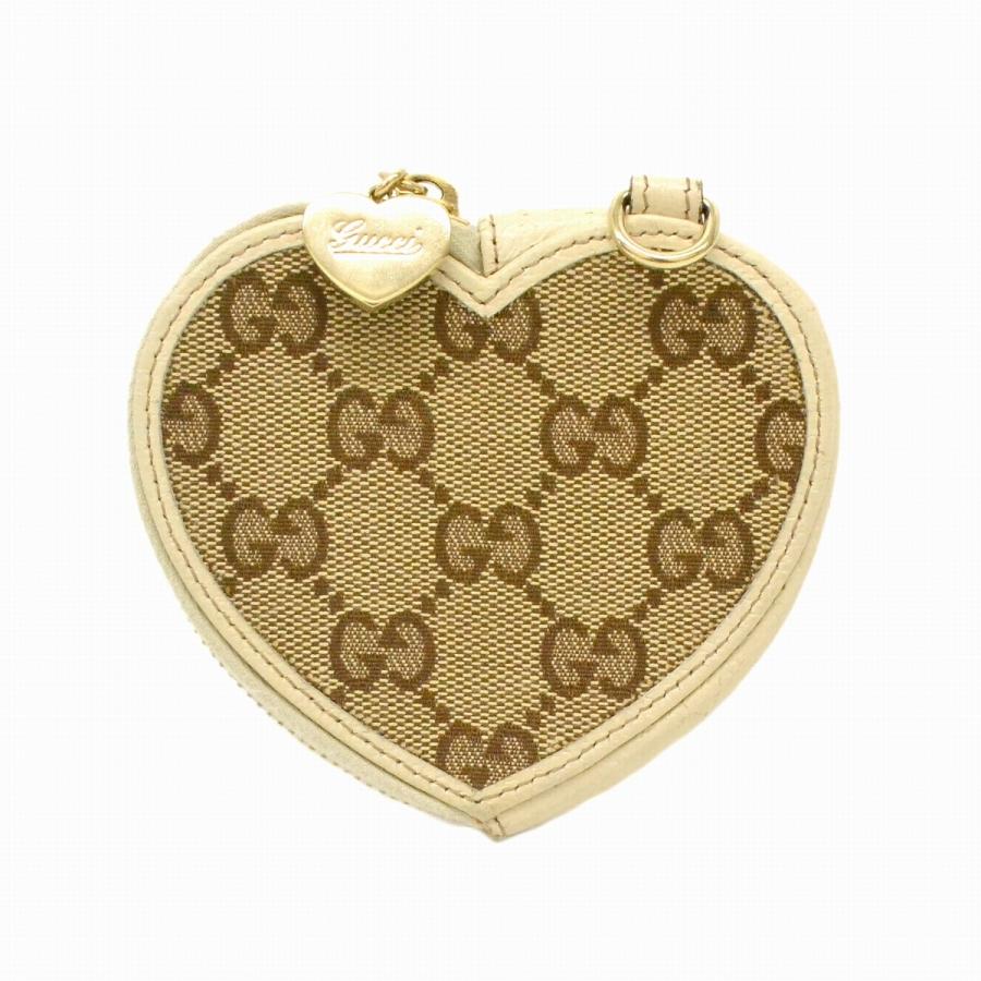 本物 GUCCI グッチ 152615 GGキャンバス ハート モチーフ コインケース 