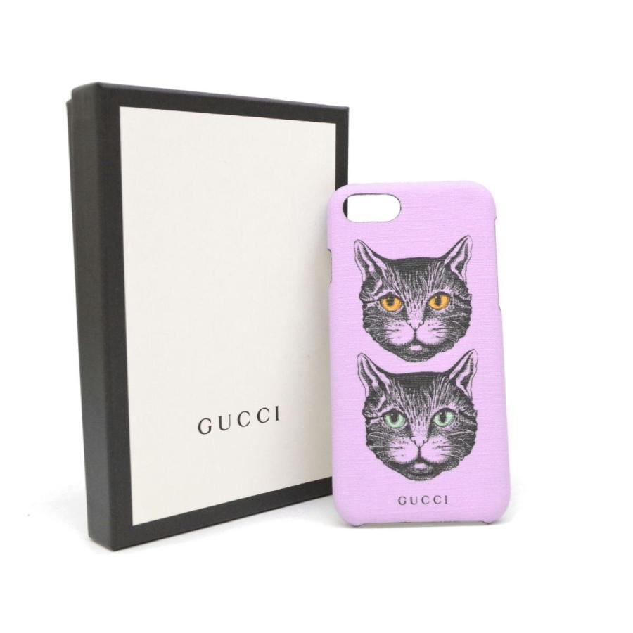 本物 GUCCI グッチ キャット ネコ 猫柄 iPhone7 iPhone8 ケース カバー 