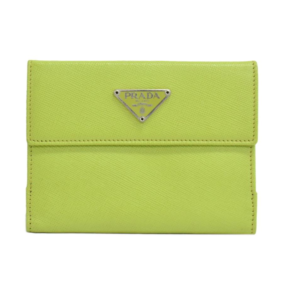 本物 プラダ Prada サフィアーノ レザー 折財布 コンパクトウォレット ナイロン グリーン 中古 株式会社hirakoba 通販 Yahoo ショッピング