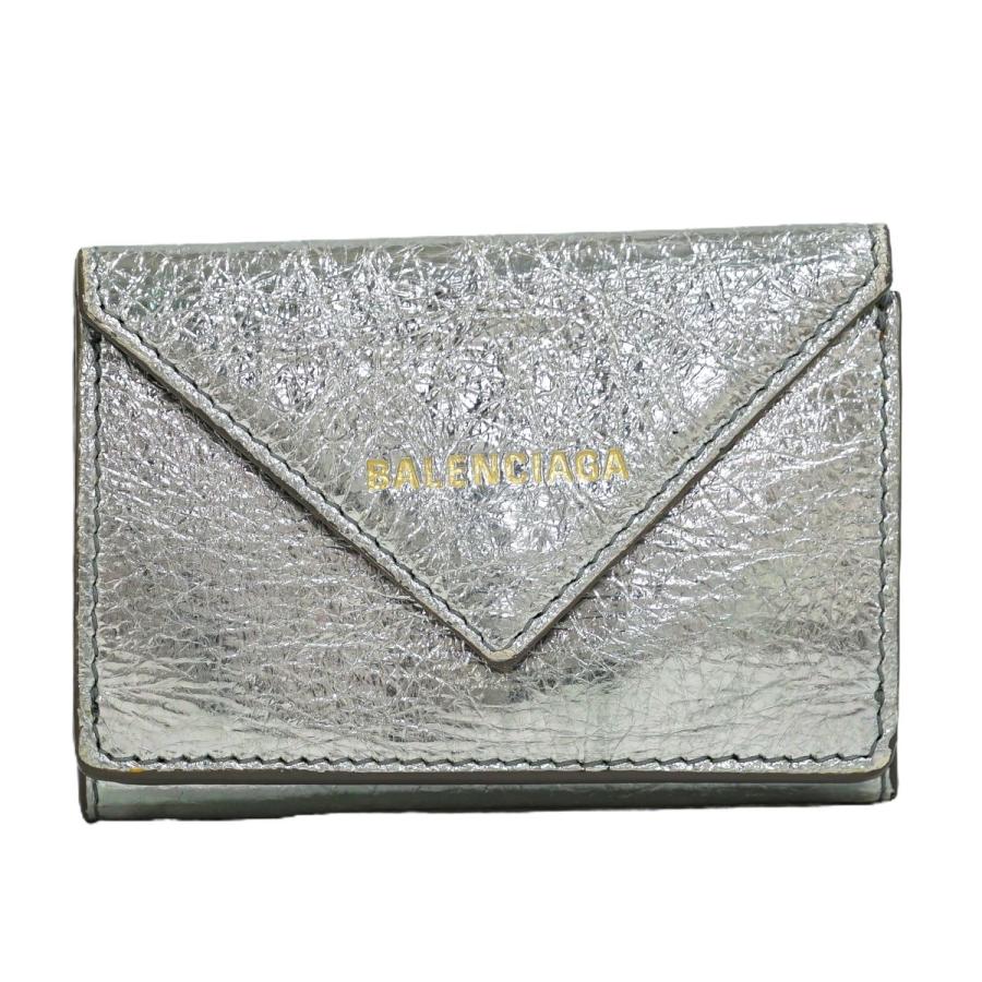 本物 バレンシアガ BALENCIAGA ペーパーミニ 折財布 コンパクト 
