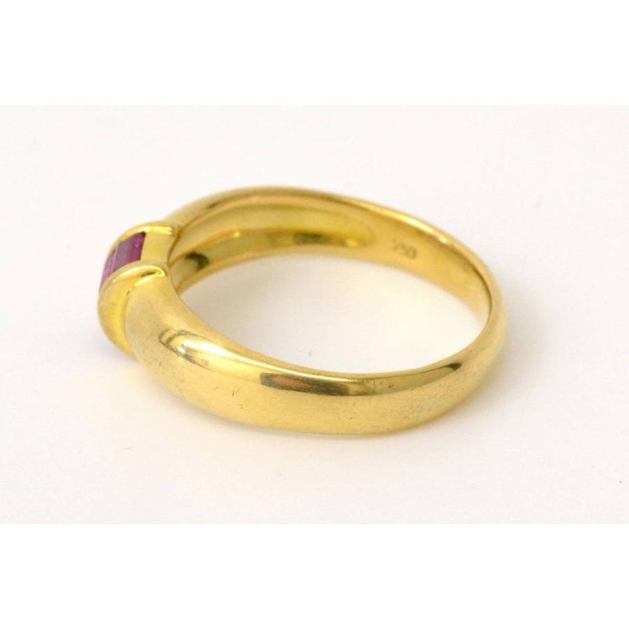 本物 TIFFANY & Co. ティファニー ルビー 750 YG K18 リング 指輪 14号 本物 TIFFANY & Co. ティファニー ルビー 750 YG K18 リング 指輪 14号