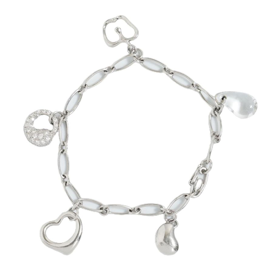 本物 ティファニー TIFFANY ＆Co. 5チャーム オープンハート ビーンズ 
