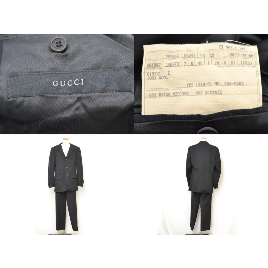 本物 GUCCI グッチ セットアップ スーツ 3つボタン ジャケット パンツ 
