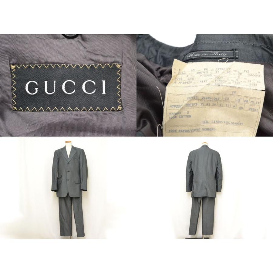 本物 GUCCI グッチ セットアップ スーツ 3つボタン ジャケット パンツ 
