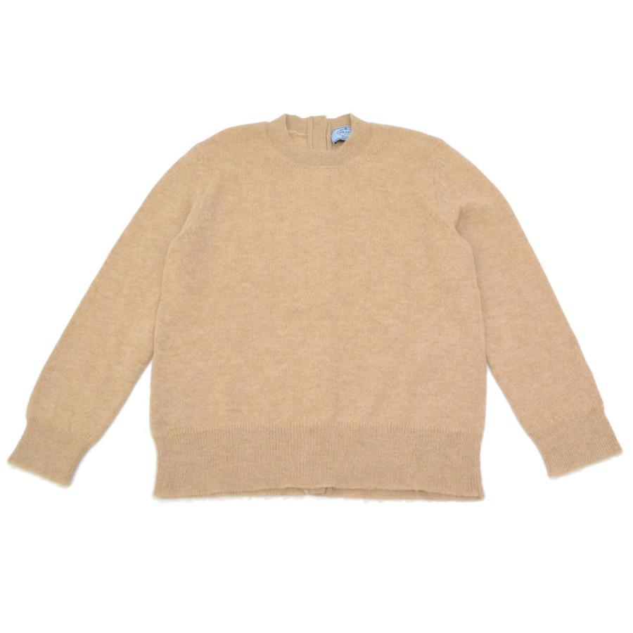 本物 プラダ PRADA バック ボタン ニット セーター トップス 40 