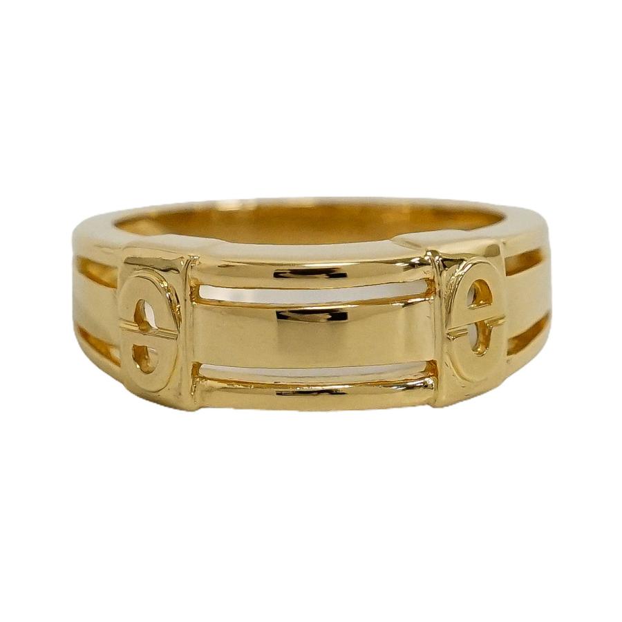 本物 クリスチャン ディオール Christian Dior CDロゴ 750 YG リング 指輪 11.5号 イエローゴールド